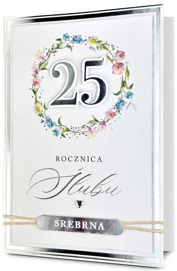Karnet Rocznica ślubu 25 - artykuł papierniczy