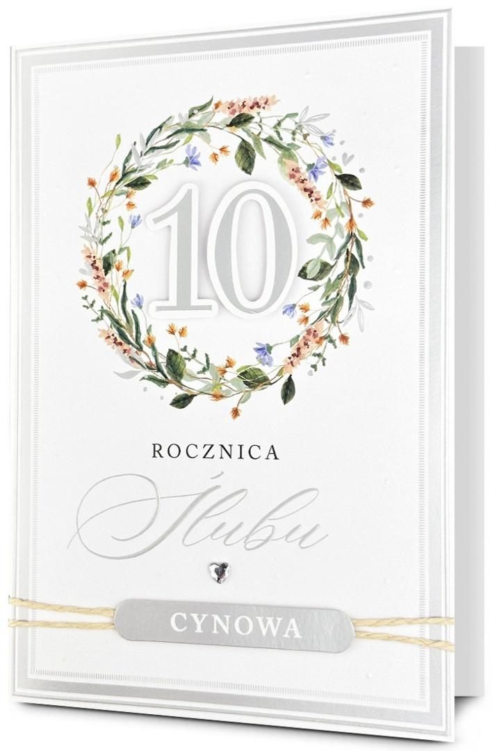 Karnet Rocznica ślubu 10 - artykuł papierniczy