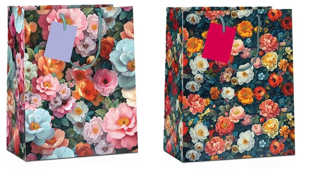 Torba prezentowa Flower 23x18x10cm Mix - artykuł papierniczy