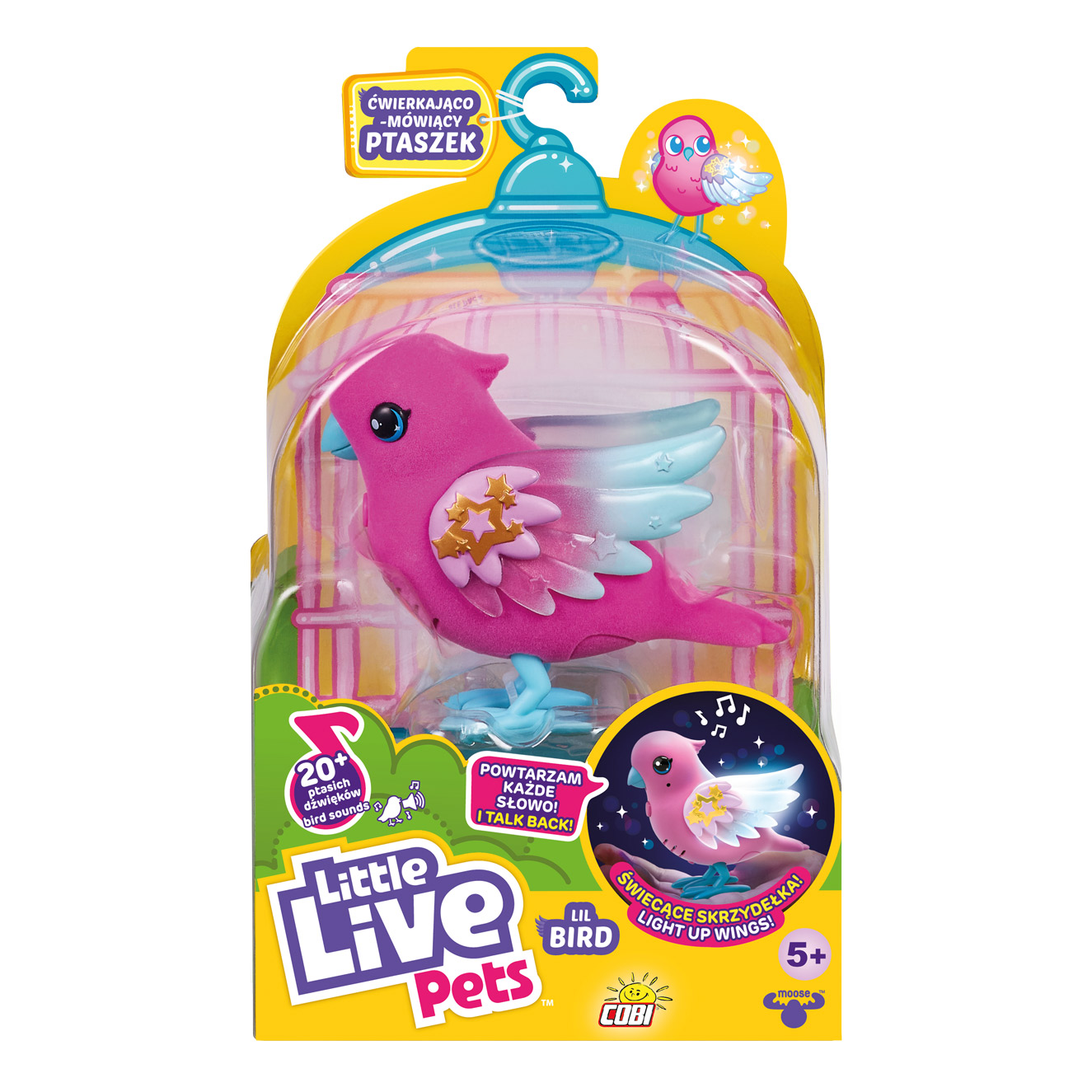 Ćwierkająco-mówiący ptaszek. Little Live Pets - zabawka