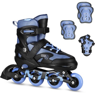 Łyżworolki NILS EXTREME Moonbeam NA0189 z ochraniaczami ( 35-38) Niebieski