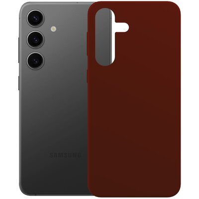 Etui 3MK Silicone Guardx do Samsung Galaxy S25 Ciemnoczerwony