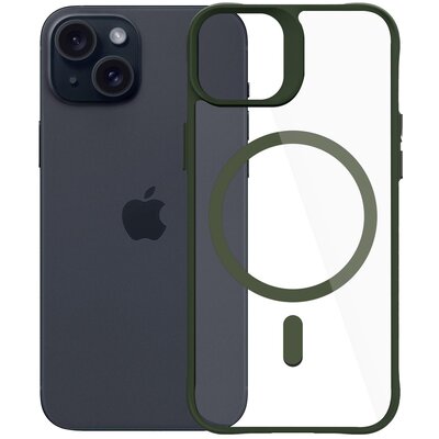 Etui 3MK Satin Guardx MagCase do Apple iPhone 15 Przezroczysto-zielony