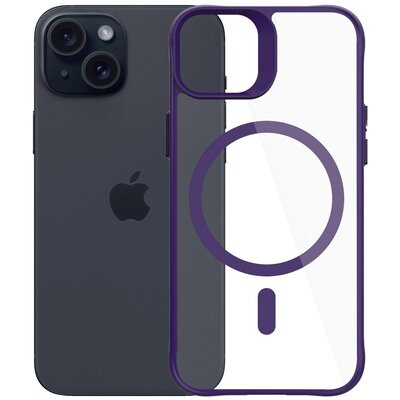 Etui 3MK Satin Guardx MagCase do Apple iPhone 15 Przezroczysto-fioletowy
