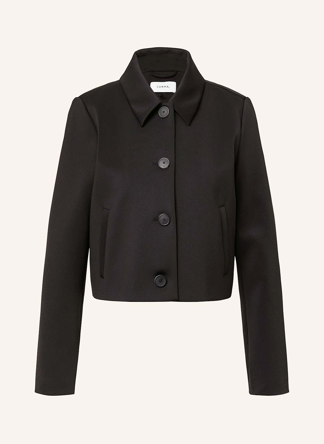 Comma Żakiet Pudełkowy schwarz