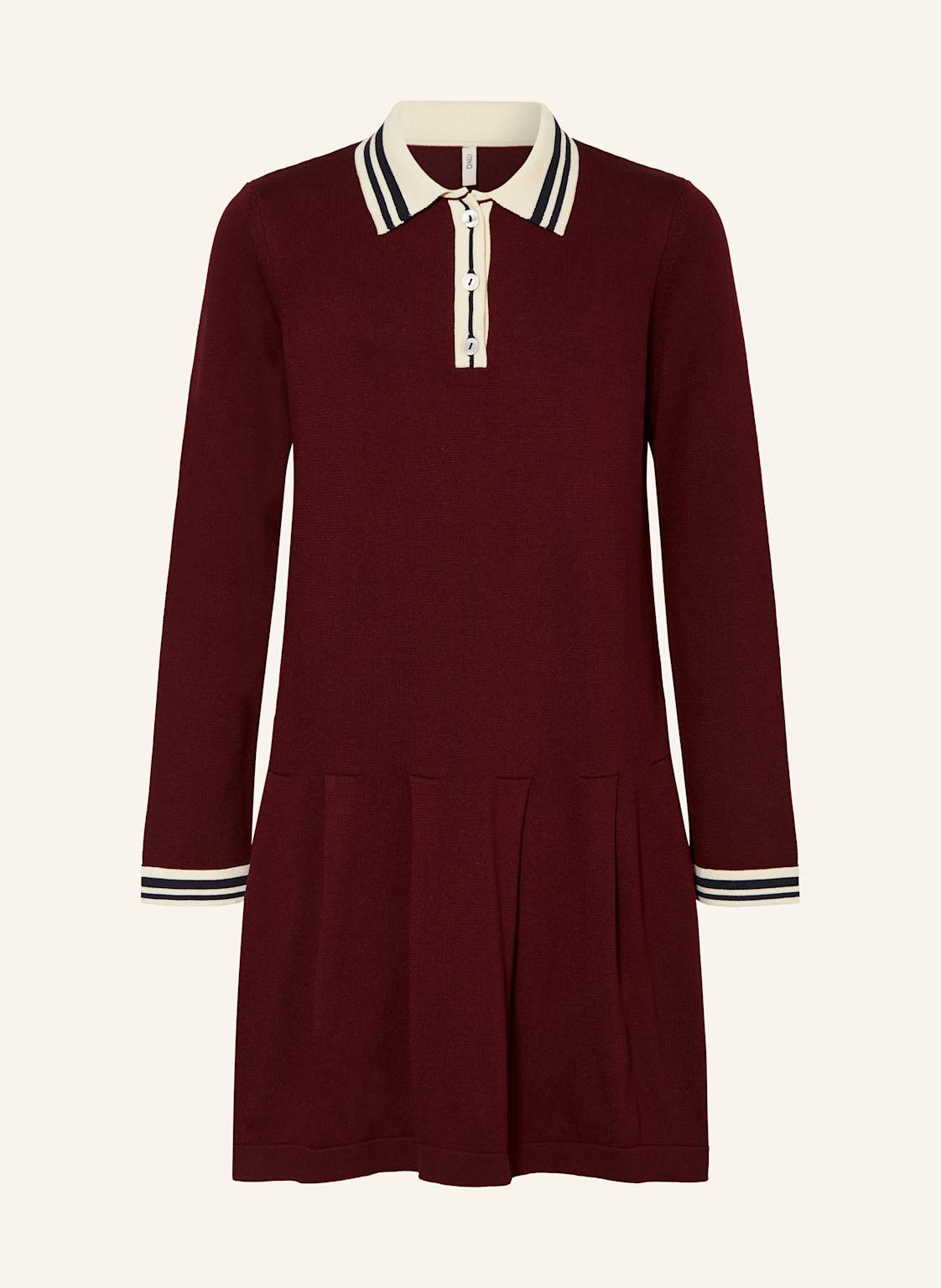 Only Sukienka Polo Z Dzianiny rot