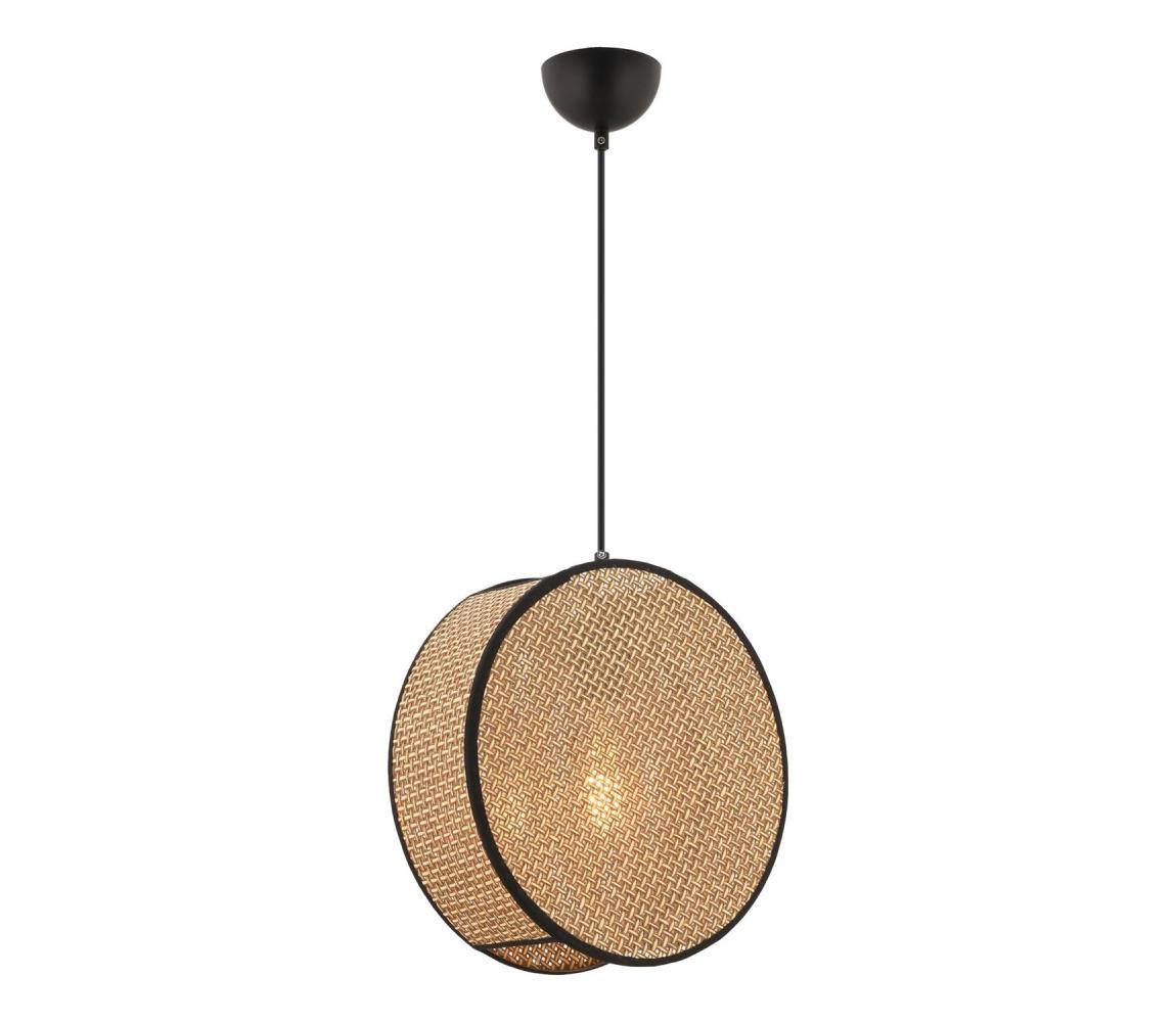 Lampa wisząca na przewodzie BIG DRUM 1xE27/60W/230V brązowa/czarna