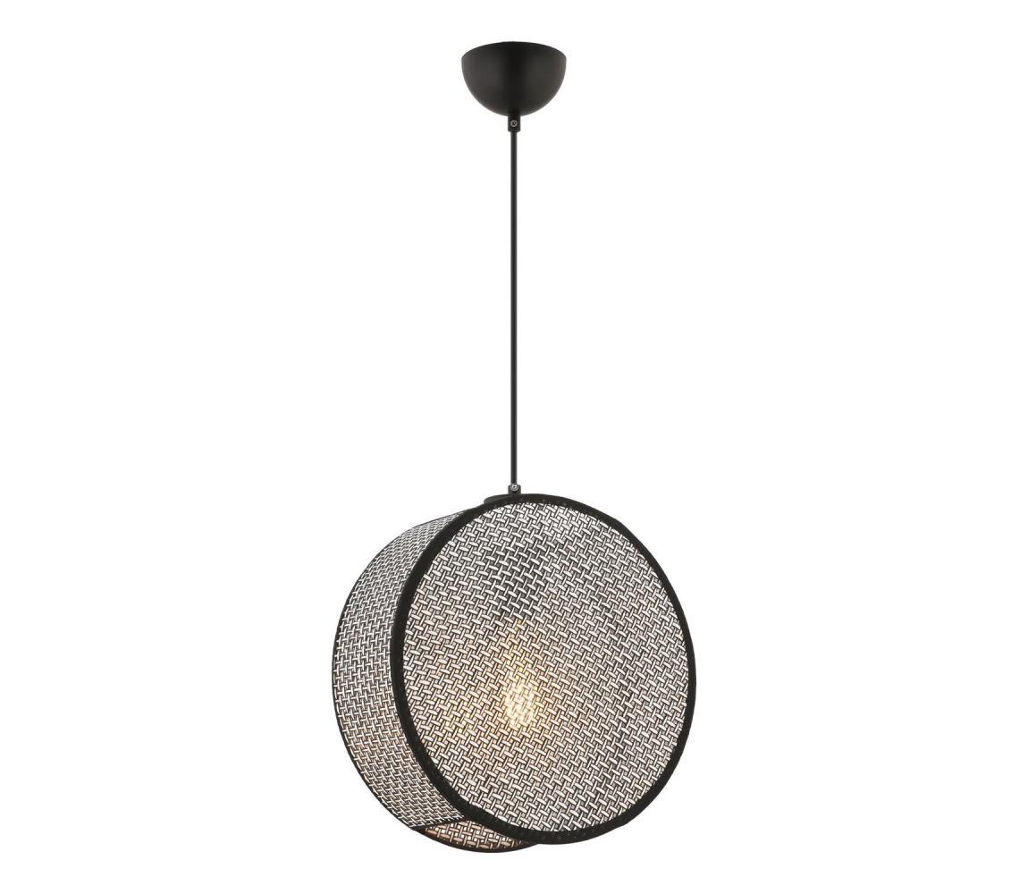 Lampa wisząca na lince BIG DRUM 1xE27/60W/230V szara/czarna