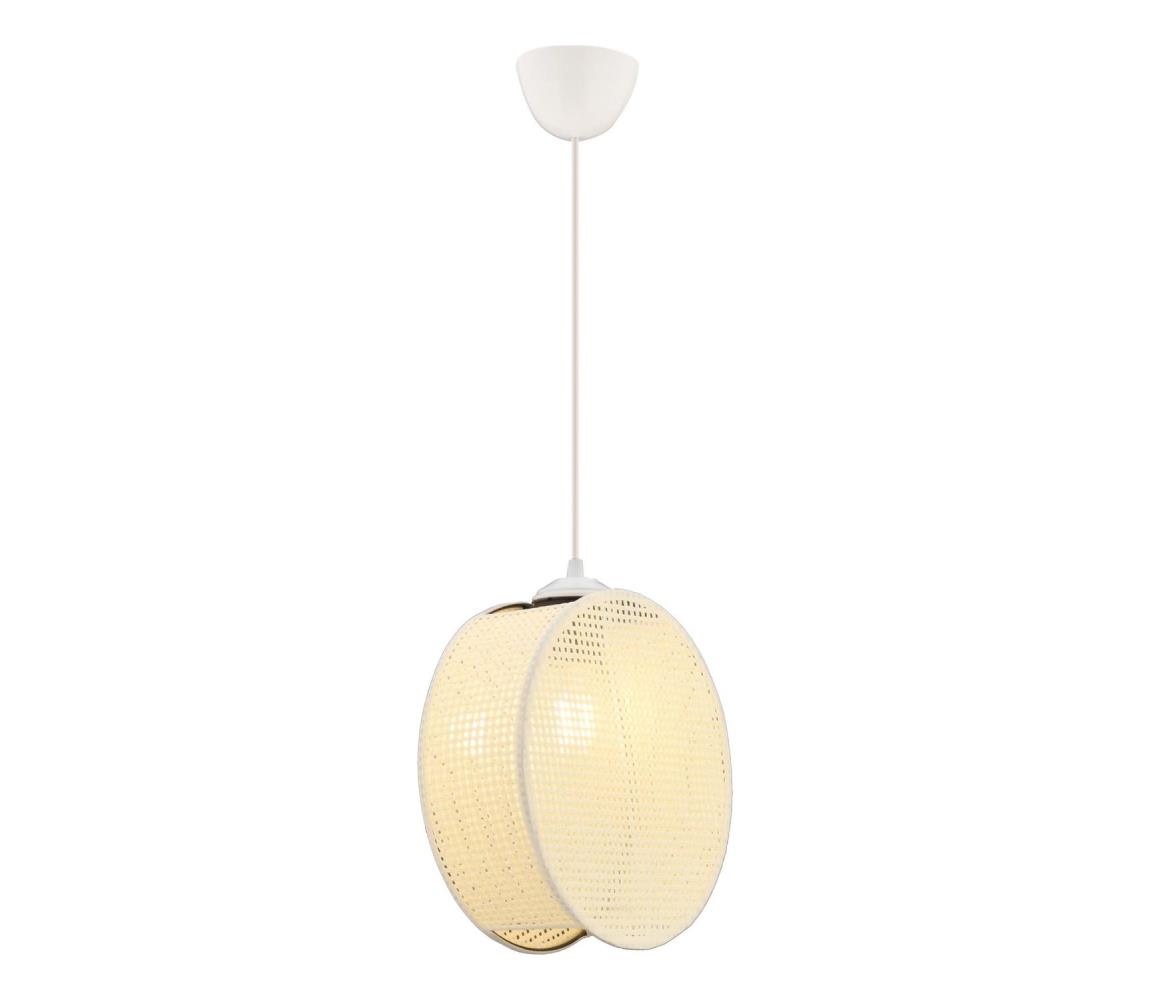 Lampa wisząca na przewodzie DRUM 1xE27/60W/230V kremowa