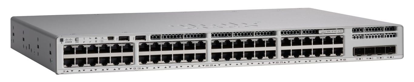 Cisco C9200L-48PXG-4X-A łącza sieciowe Zarządzany L2/L3 Gigabit Ethernet (10/100/1000) Obsługa PoE Szary
