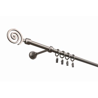 Karnisz 16 mm galwanika pojedynczy 160 cm Tornado chrom mat