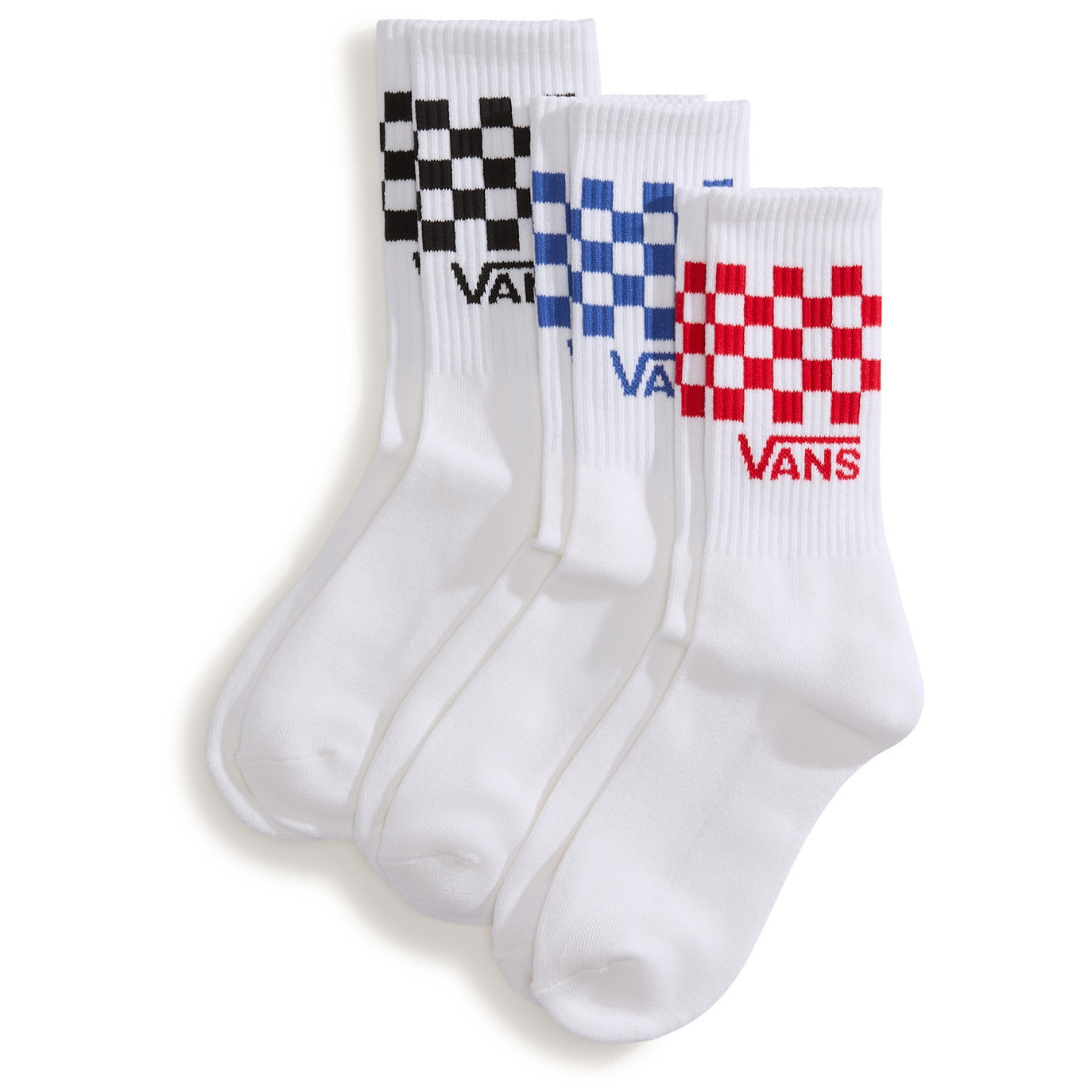 Zestaw skarpetek Vans Classic Check Crew Rozmiar skarpet: 31,5-36 / Kolor: biały