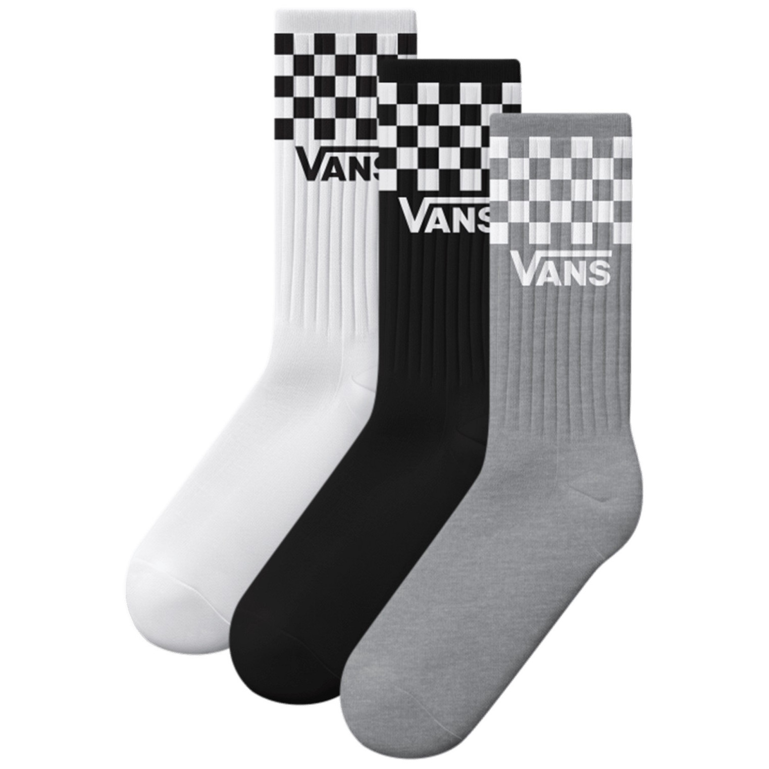 Zestaw skarpetek Vans Classic Check Crew Rozmiar skarpet: 31,5-36 / Kolor: czarny/biały