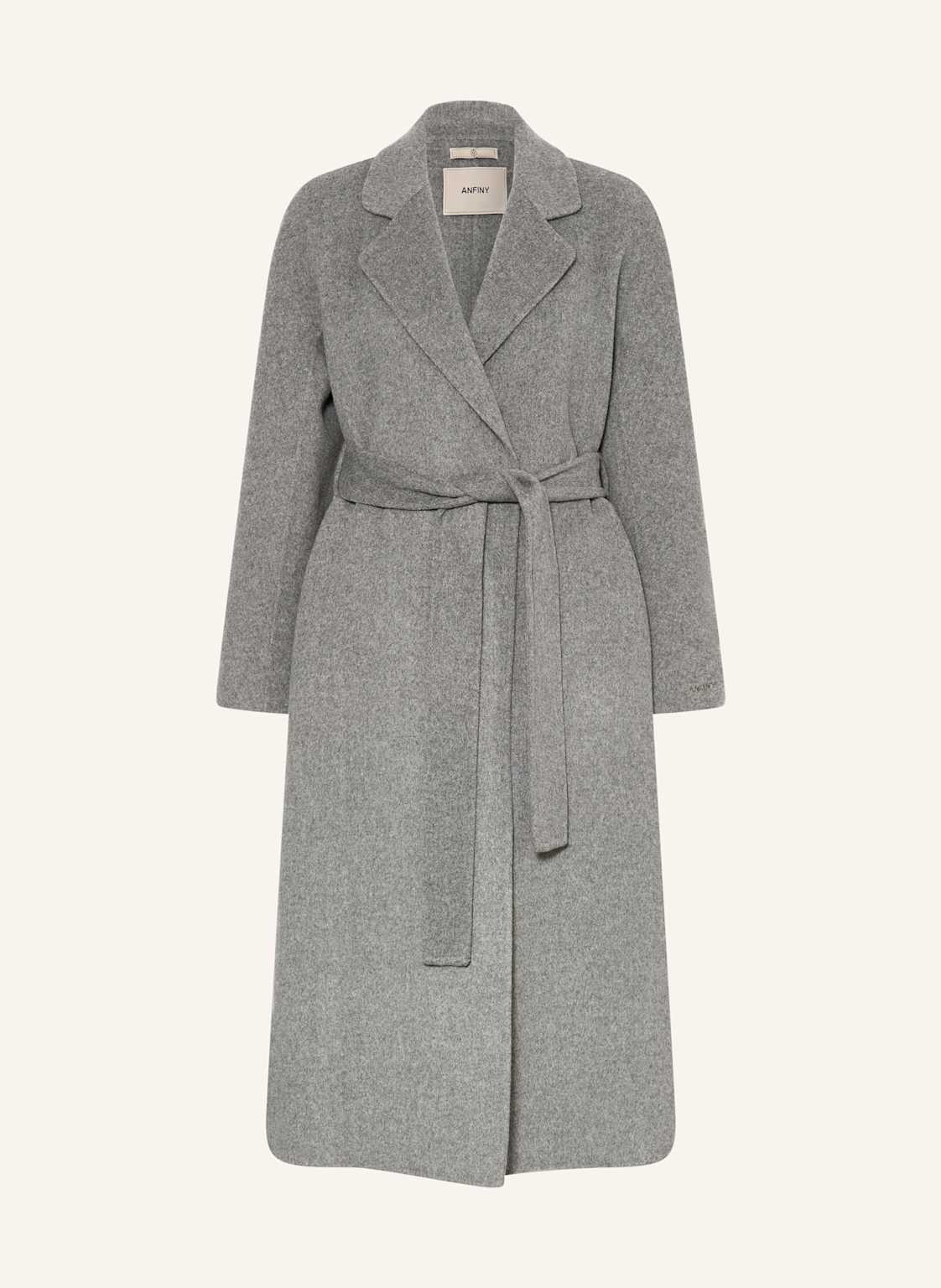 Anfiny Płaszcz Wełniany Grace grau