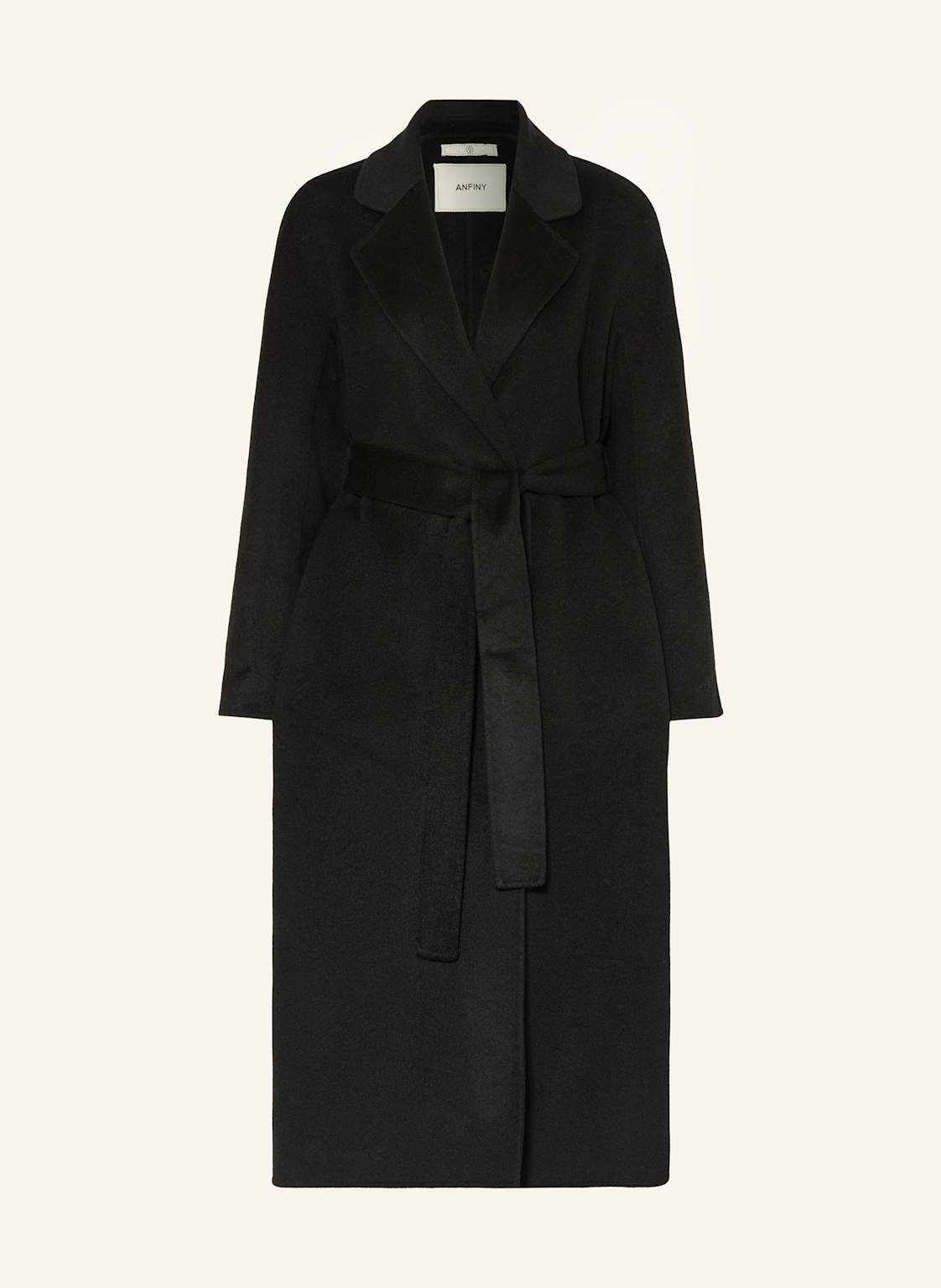 Anfiny Płaszcz Wełniany Grace schwarz