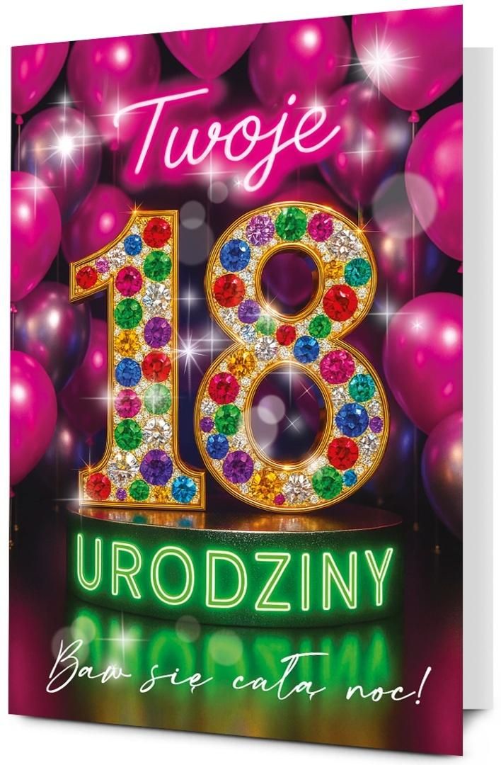 Karnet Mega Urodziny 18 - artykuł papierniczy