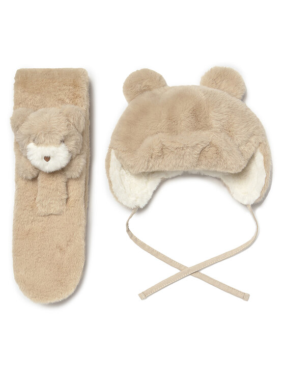 Mayoral Zestaw Szalik i Czapka 10020 Beżowy