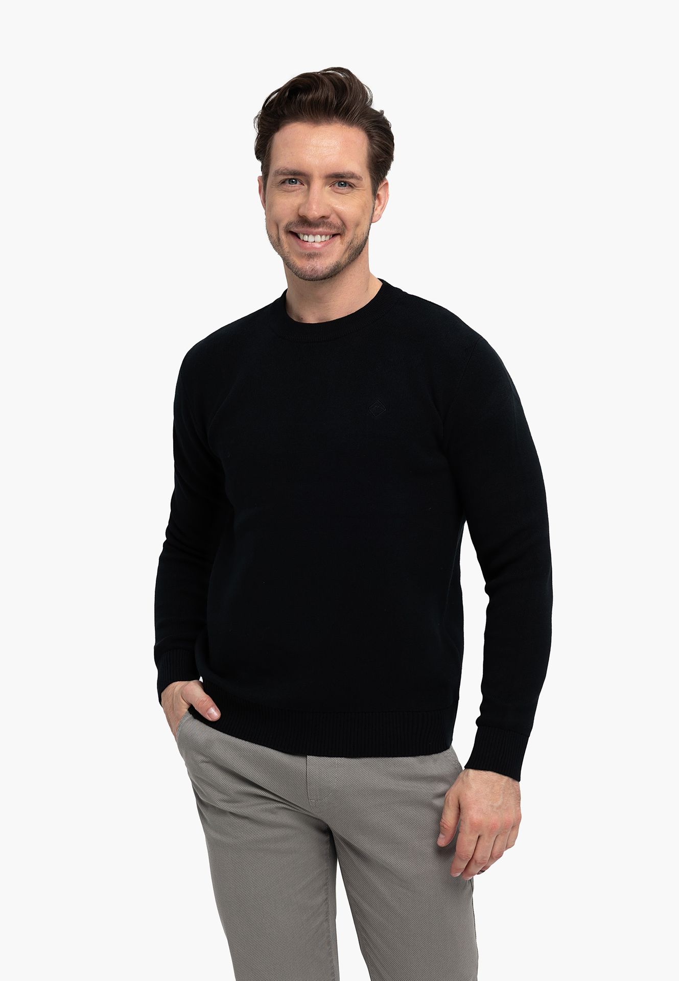 Klasyczny sweter bawełniany S-TODD