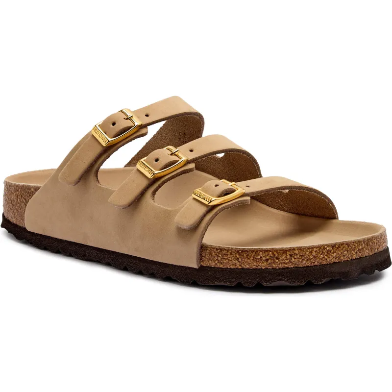 Birkenstock Skórzane klapki Florida LENB