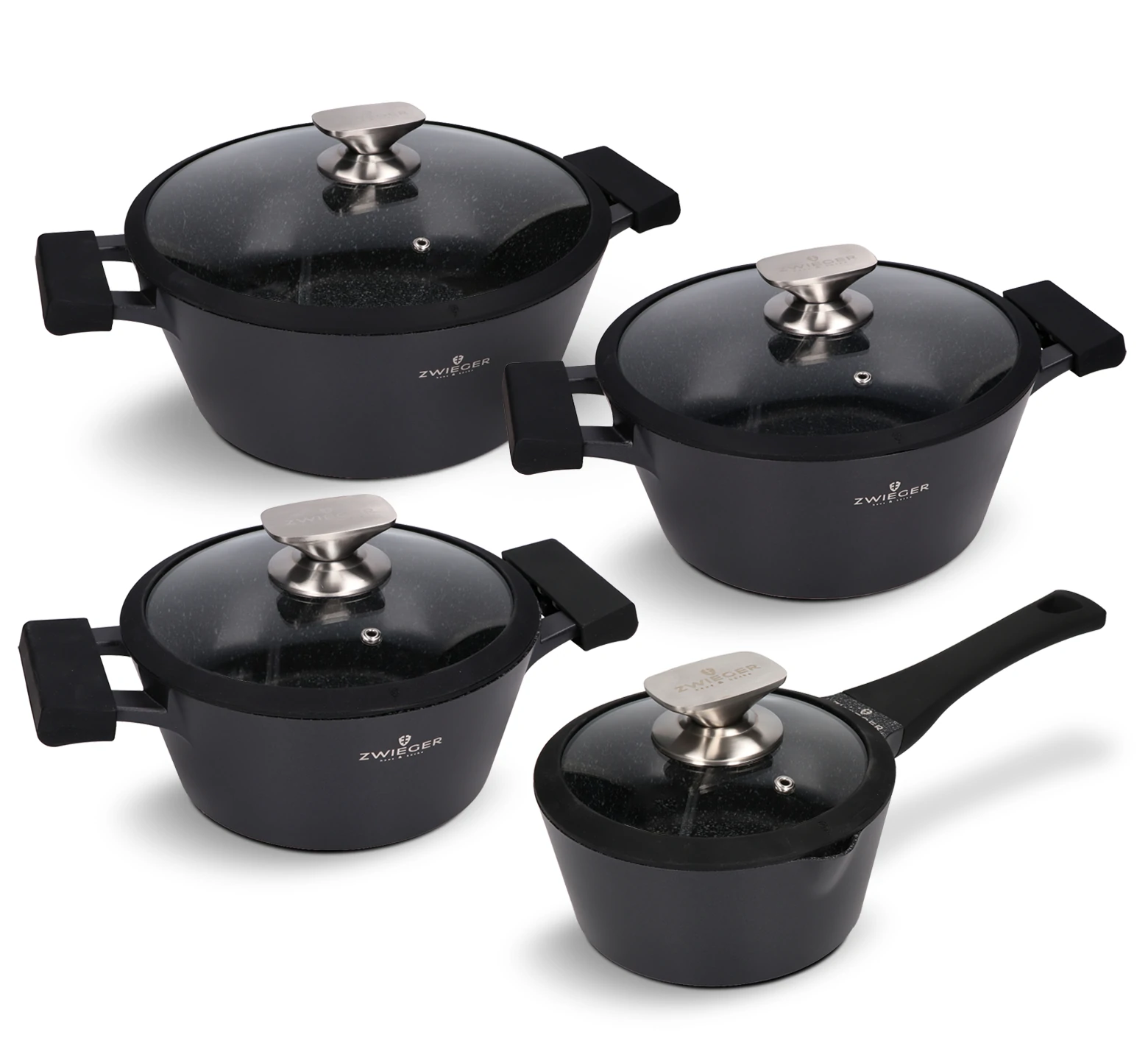 Zestaw garnków 8 el. Black Stone Zwieger