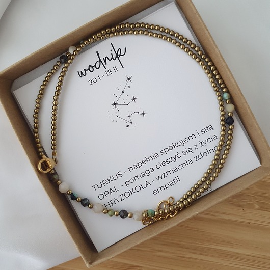 WODNIK naszyjnik dla znaku zodiaku