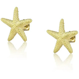 Kolczyki rozgwiazda srebrne pozlacane sztyfty