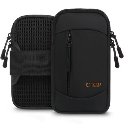 Etui TECH-PROTECT M6 Universal Sport Armband Czarno-pomarańczowy