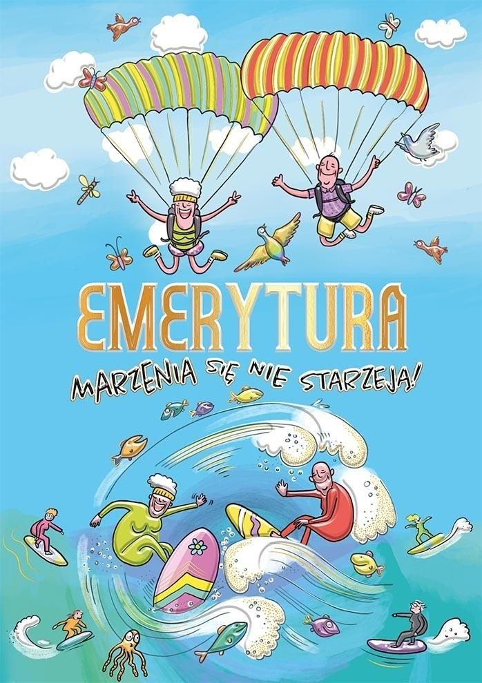 Karnet A5 Emerytura na fali - artykuł papierniczy