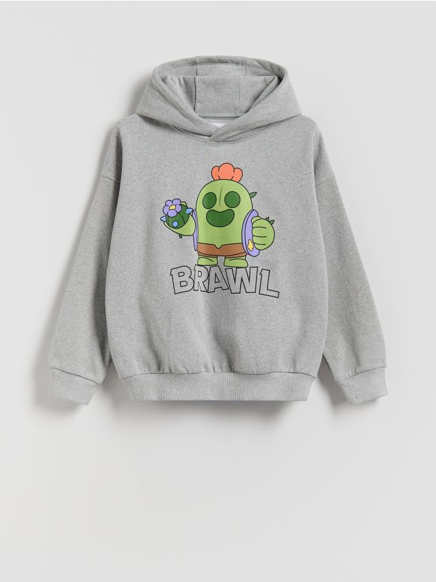 Reserved - Bluza Brawl Stars - jasnoszary