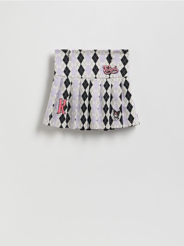 Reserved - Dzianinowa spódnica Kuromi - wielobarwny