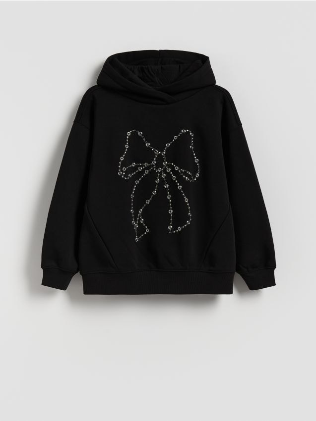 Reserved - Bluza z aplikacją - czarny