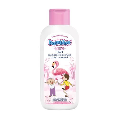 Bambino Dzieciaki 3w1 Szampon żel pod prysznic i płyn do kąpieli Flaming, 400 ml -> Wysyłka 1,99 - odbiór w Żabce