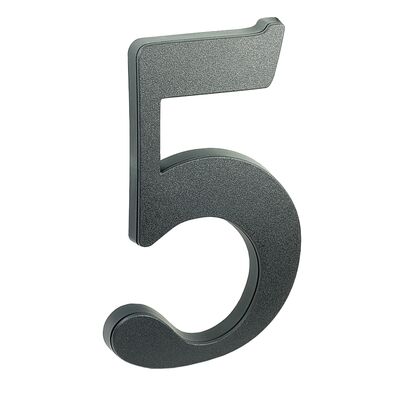 Cyfra 5, 19 cm tworzywo sztuczne czarna