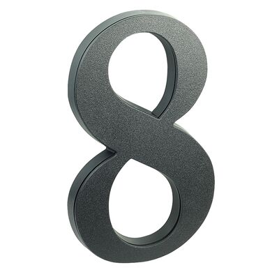 Cyfra 8, 19 cm tworzywo sztuczne czarna