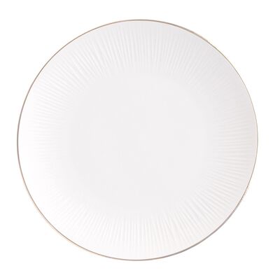 Talerz płytki porcelanowy Alessia 25 cm beżowy