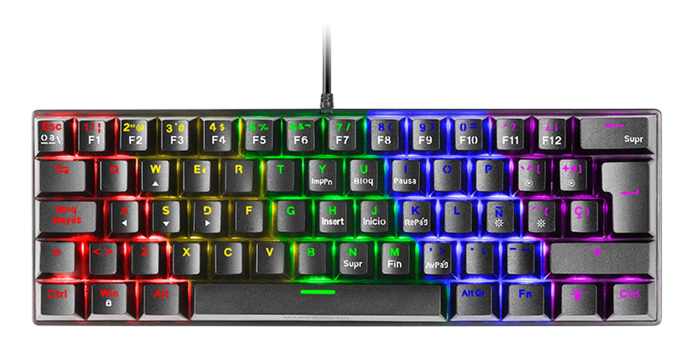 Mars Gaming MK60 klawiatura USB QWERTY US English Czarny MK60BUS