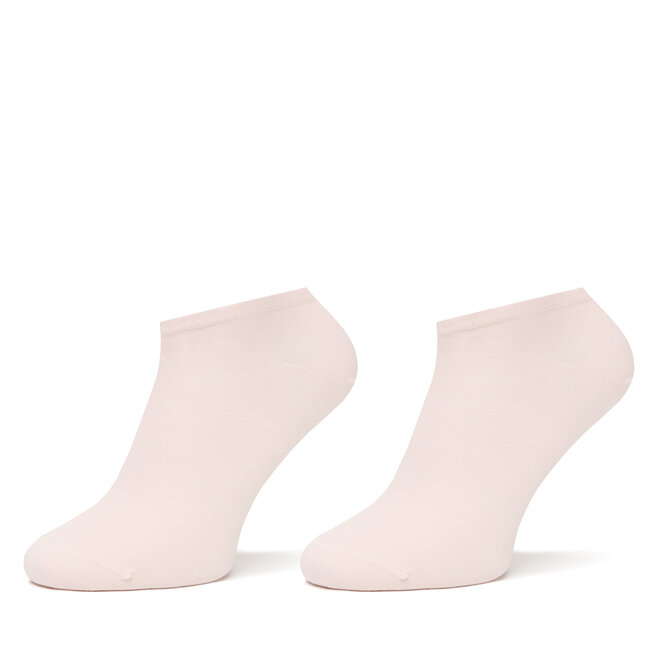 Zestaw 2 par niskich skarpet damskich Tommy Hilfiger 343024001 Różowy