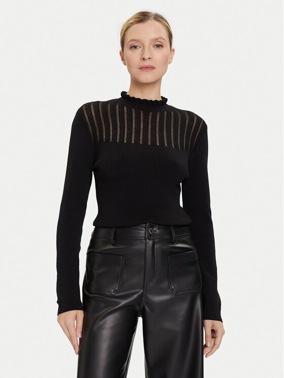 Morgan Sweter 252-MSNOWI Czarny Slim Fit