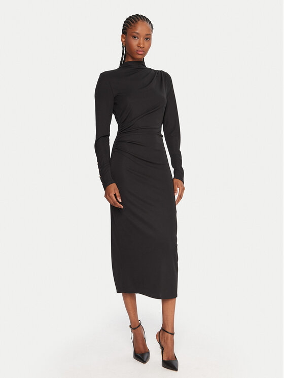 Fracomina Sukienka codzienna FS25WD2007W62601 Czarny Slim Fit