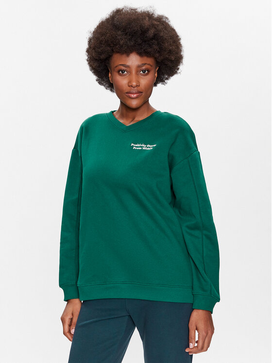 Outhorn Bluza TSWSF283 Zielony Oversize