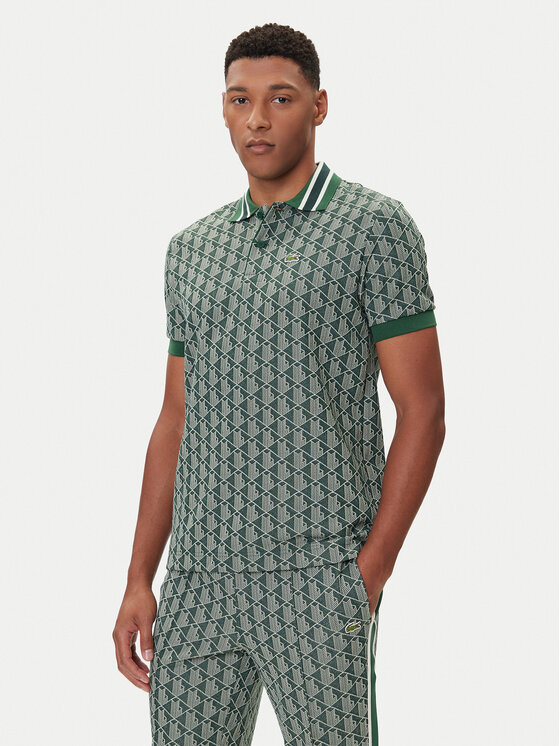 Lacoste Polo DH1417 Zielony Regular Fit