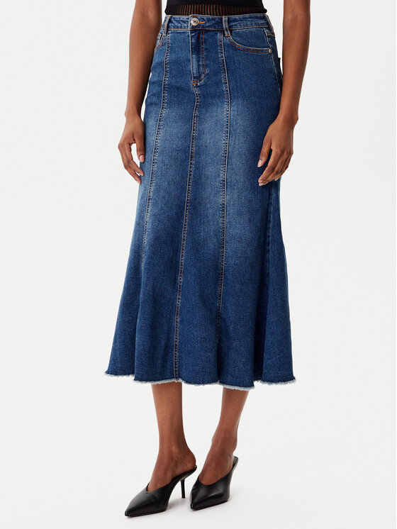 Morgan Spódnica jeansowa 252-JAFTER Niebieski Slim Fit