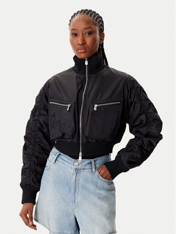 PINKO Kurtka bomber 105339 A2OI Czarny Regular Fit