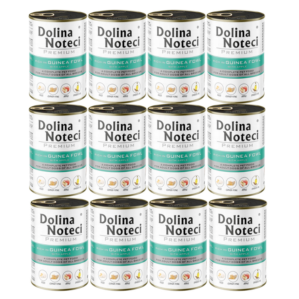DOLINA NOTECI Premium Bogata w perliczkę z jabłkiem - mokra karma dla psa - 12x400g