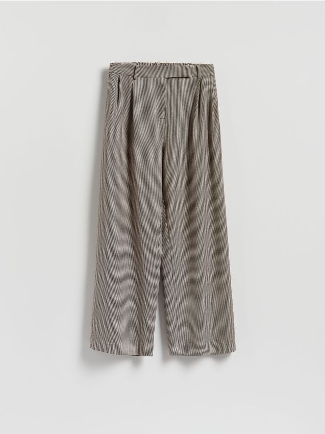 Reserved - Luźne spodnie z zakładkami - wielobarwny