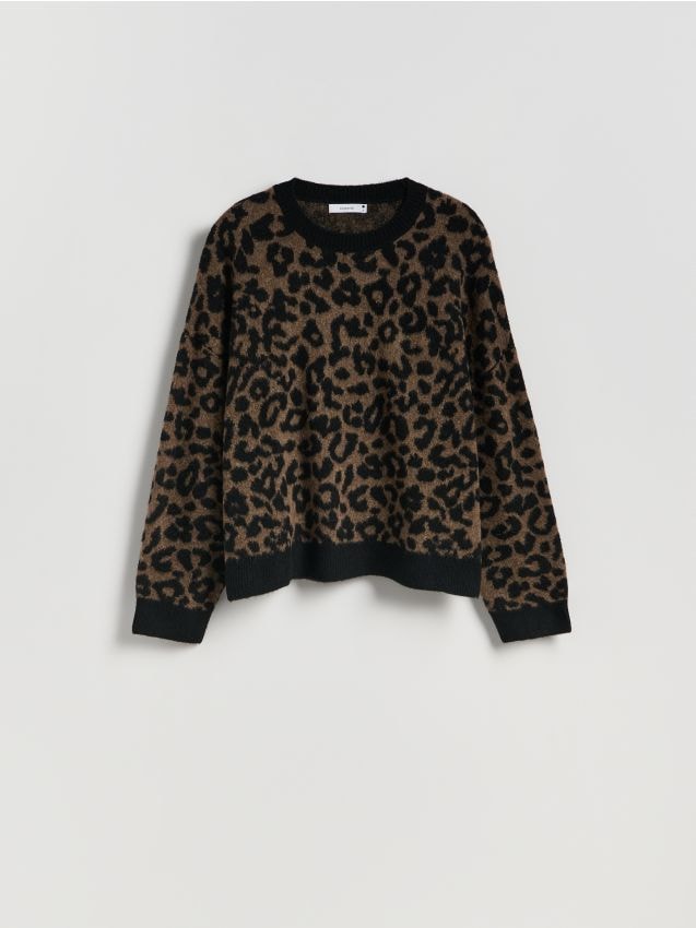 Reserved - Sweter w panterkę - wielobarwny