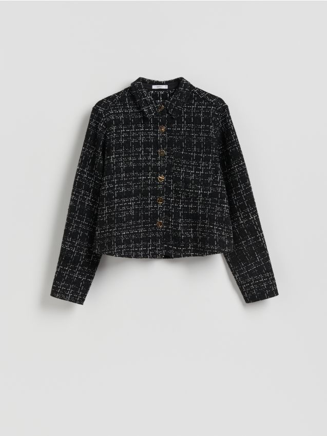 Reserved - Koszula z ozdobnymi guzikami - wielobarwny