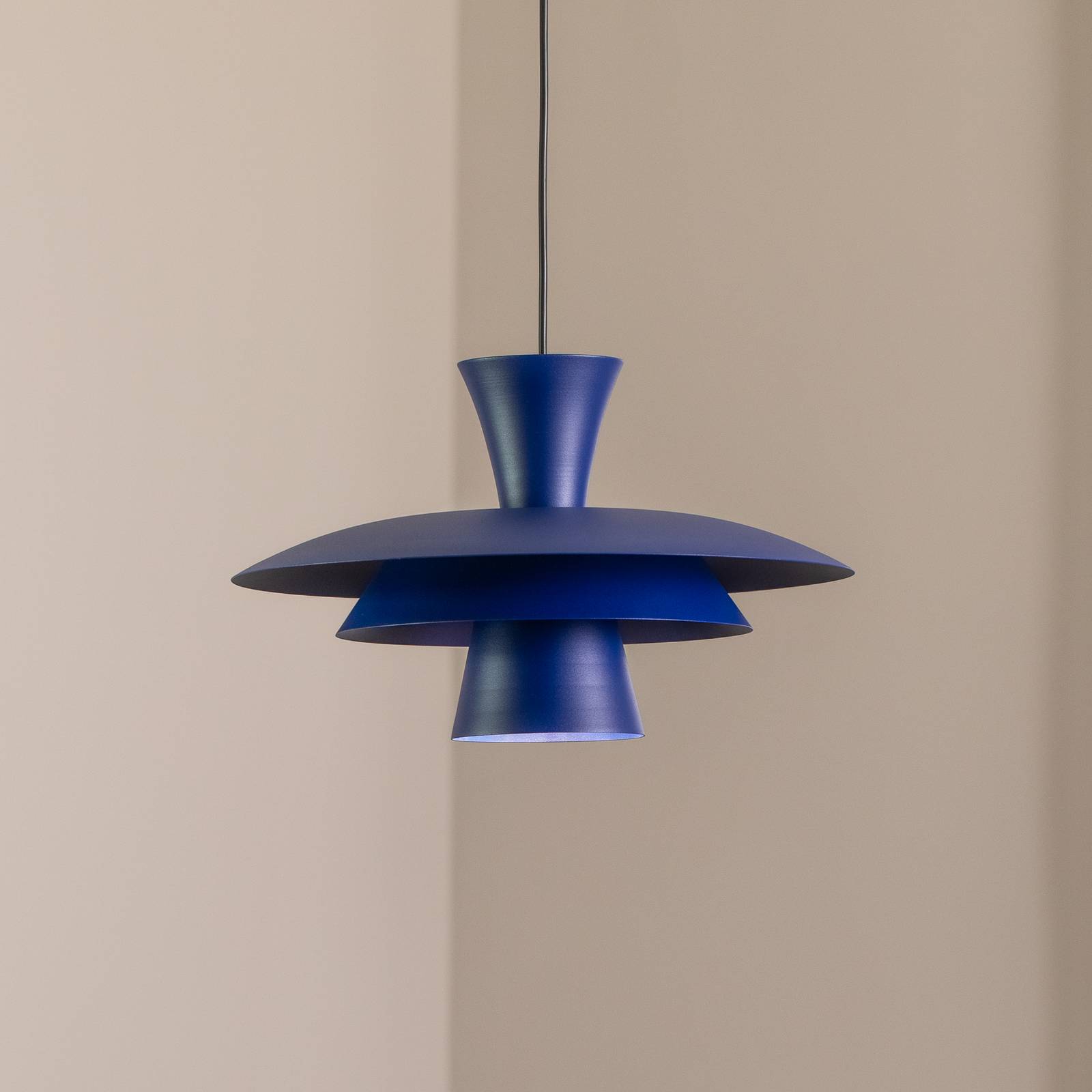 Lampa wisząca Plato Luminex, możliwość ściemniania, niebieski, salon / jadalnia, metal, nowoczesny