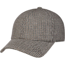 Czapka Fine Houndstooth by Lipodo, beżowo-brązowy, M (56-57 cm)