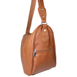 Plecak Skórzany ELKOR (PL) Jowita De Luxe Skóra Naturalna Licowa JASNY BRĄZ